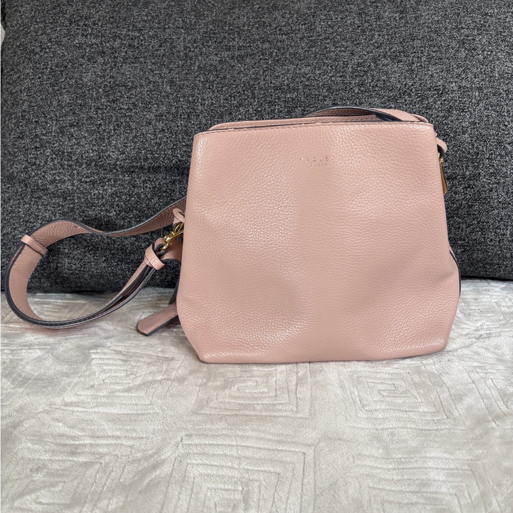 RADLEY LONDON Dukes Place Medium Dusty Pink Pebbled Leather Crossbody Bag